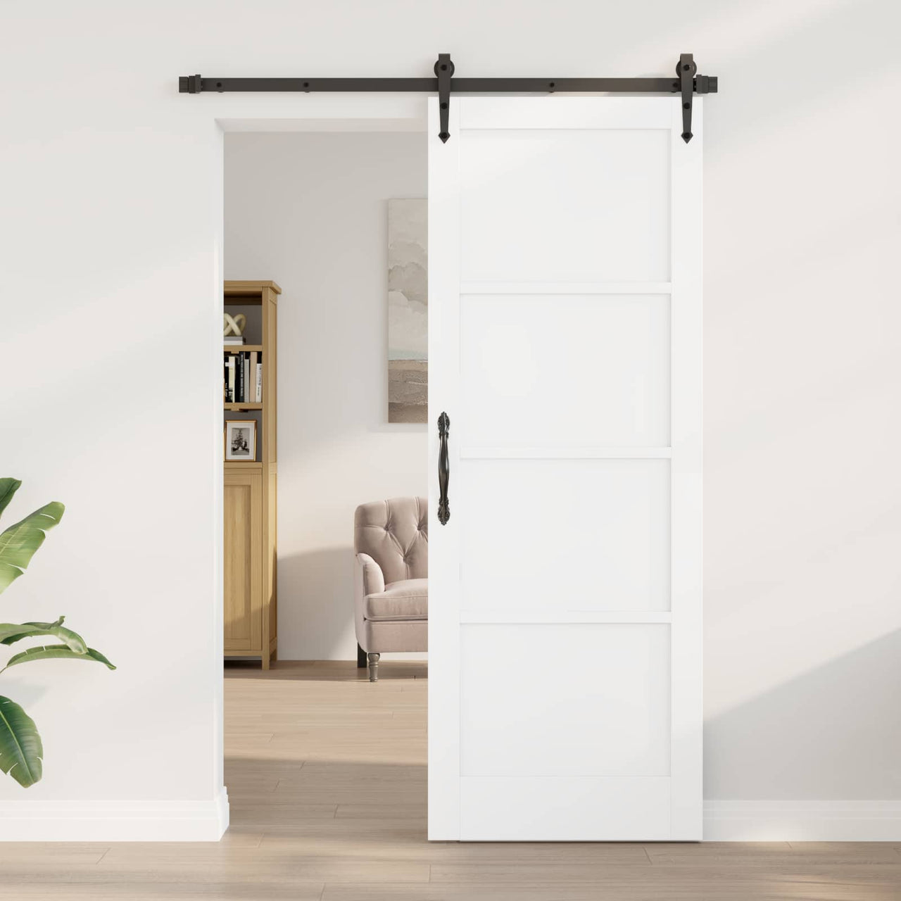 Porte intérieure blanche 78 x 211 cm en contreplaqué 