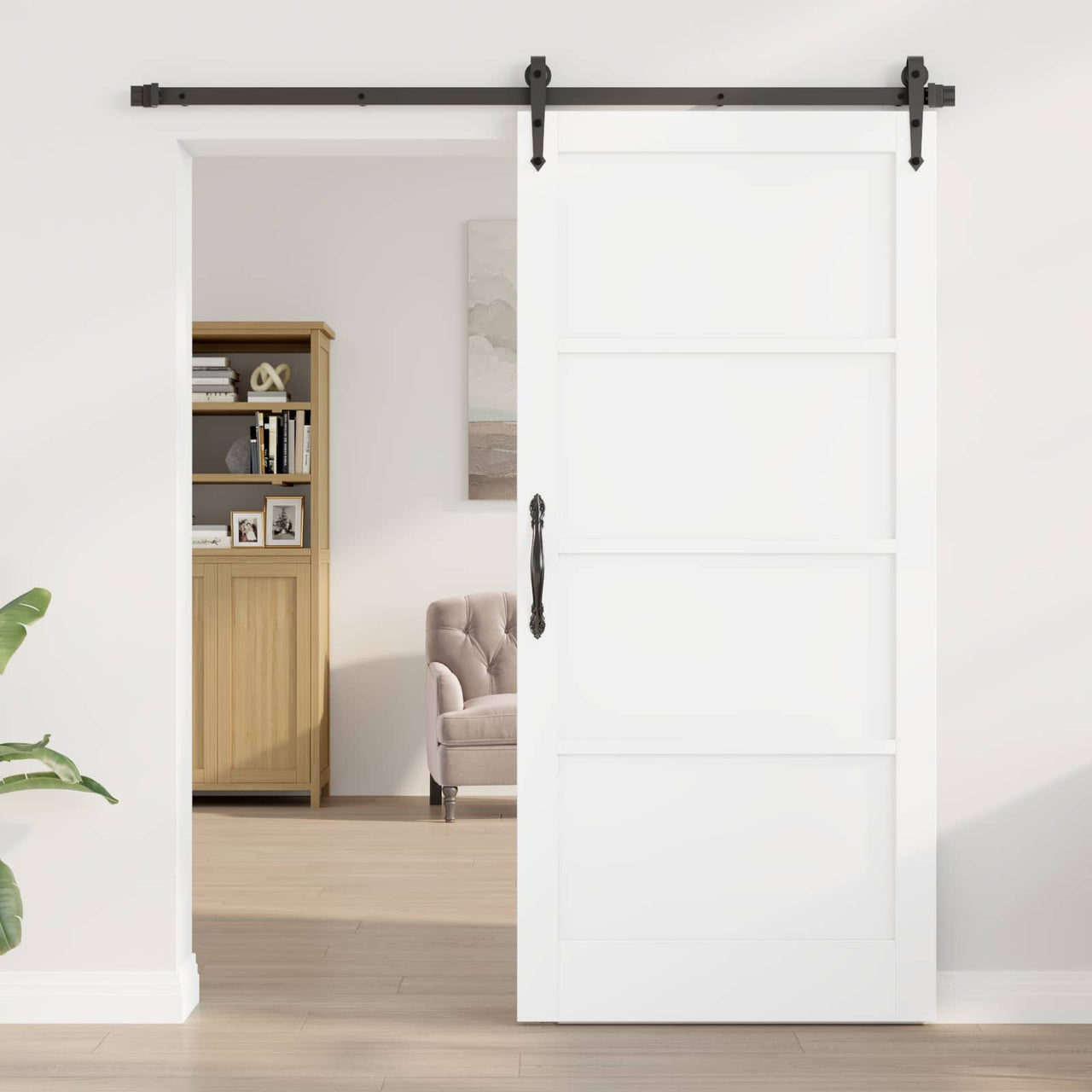 Porte intérieure blanche 93 x 202 cm contreplaqué 