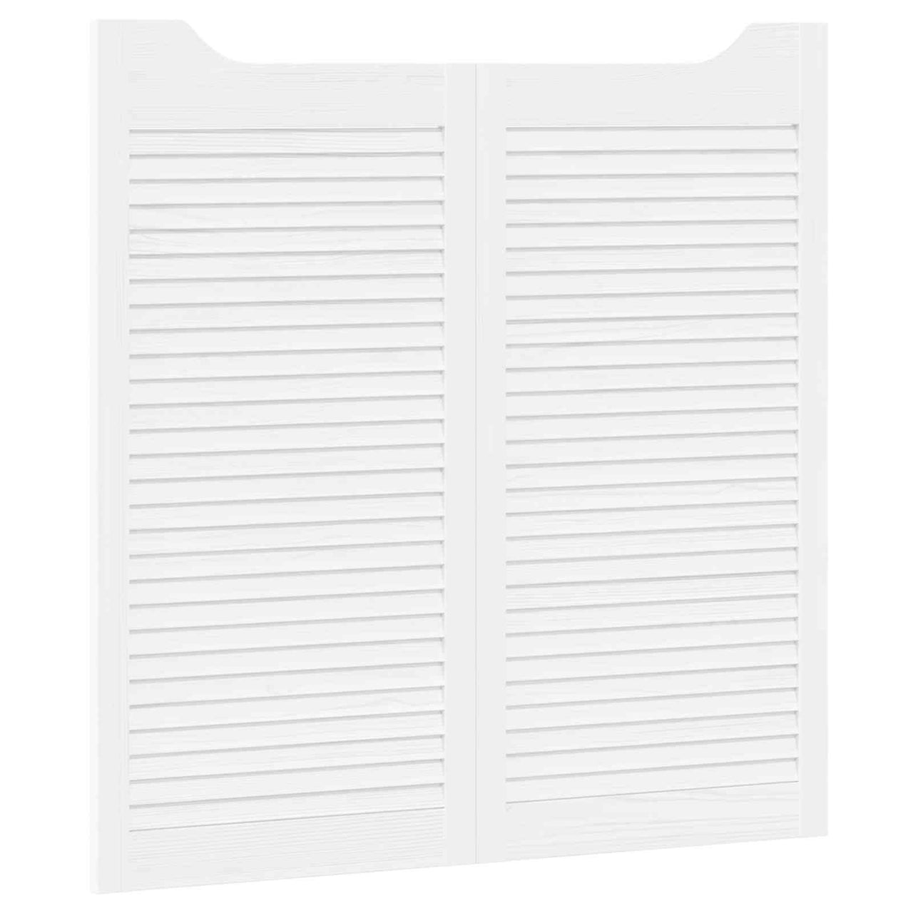 Portes battantes 2 pcs Blanc Bois de pin massif 