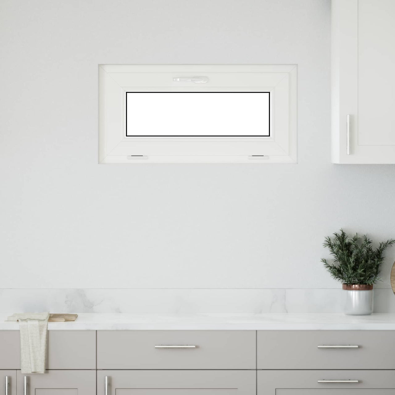 Ventana de sótano RISOR 80 x 40 cm PVC y vidrio Gris antracita