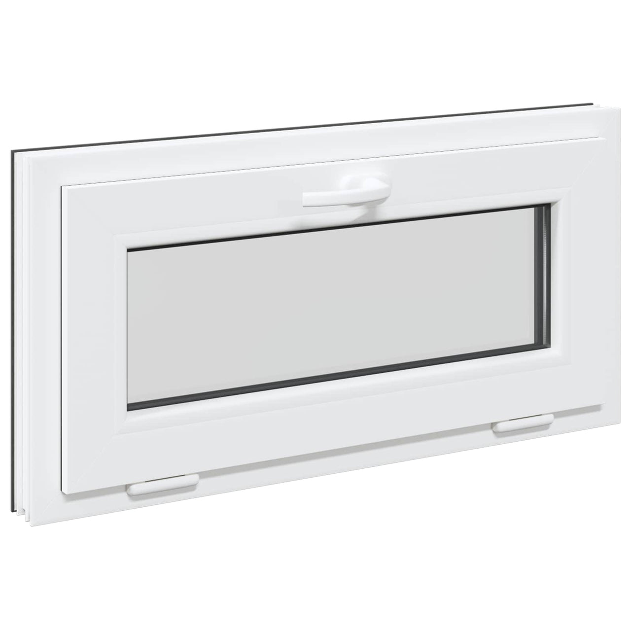 Ventana de sótano RISOR 80 x 40 cm PVC y vidrio Gris antracita