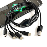 1 meter USB one to four TYPE C charging cables for charging 4 TYPE C phones, tablets, etc - Vetonek