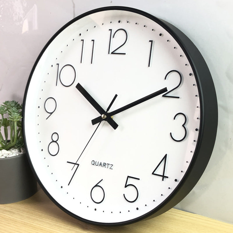 8-inch 20cm Wall Clock, 3D Quartz Wall Clock for Living Room, Hanging Wall Clock, Wall Mounted Clock - Vetonek