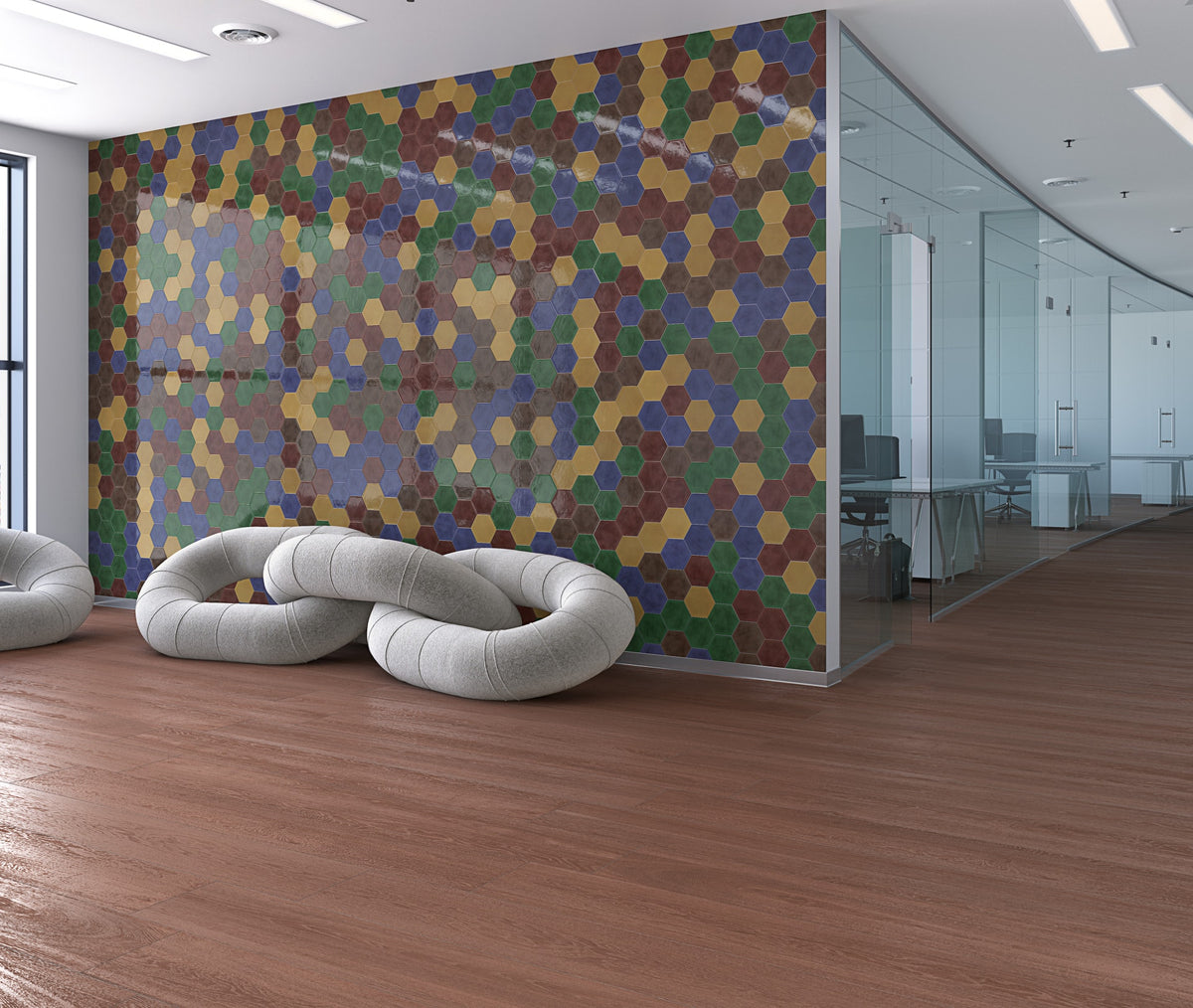 Ambiente con baldosa hexagonal Trani Bisceglie - Vetonek