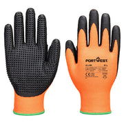 Grip 13 guante de nitrilo con puntos altos Naranja/Negro - Portwest A148