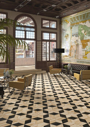 Ambiente con pavimento efecto madera Merano - Vetonek
