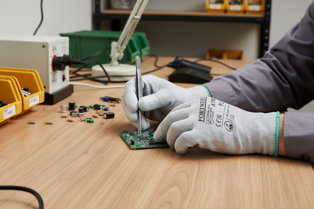 Gant Antistatique avec Pointes Recouvertes de PU