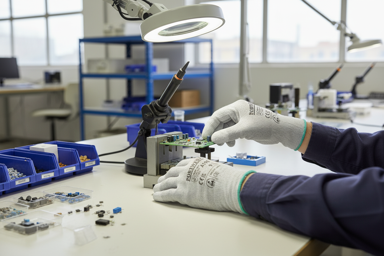 Gant Antistatique avec Pointes Recouvertes de PU
