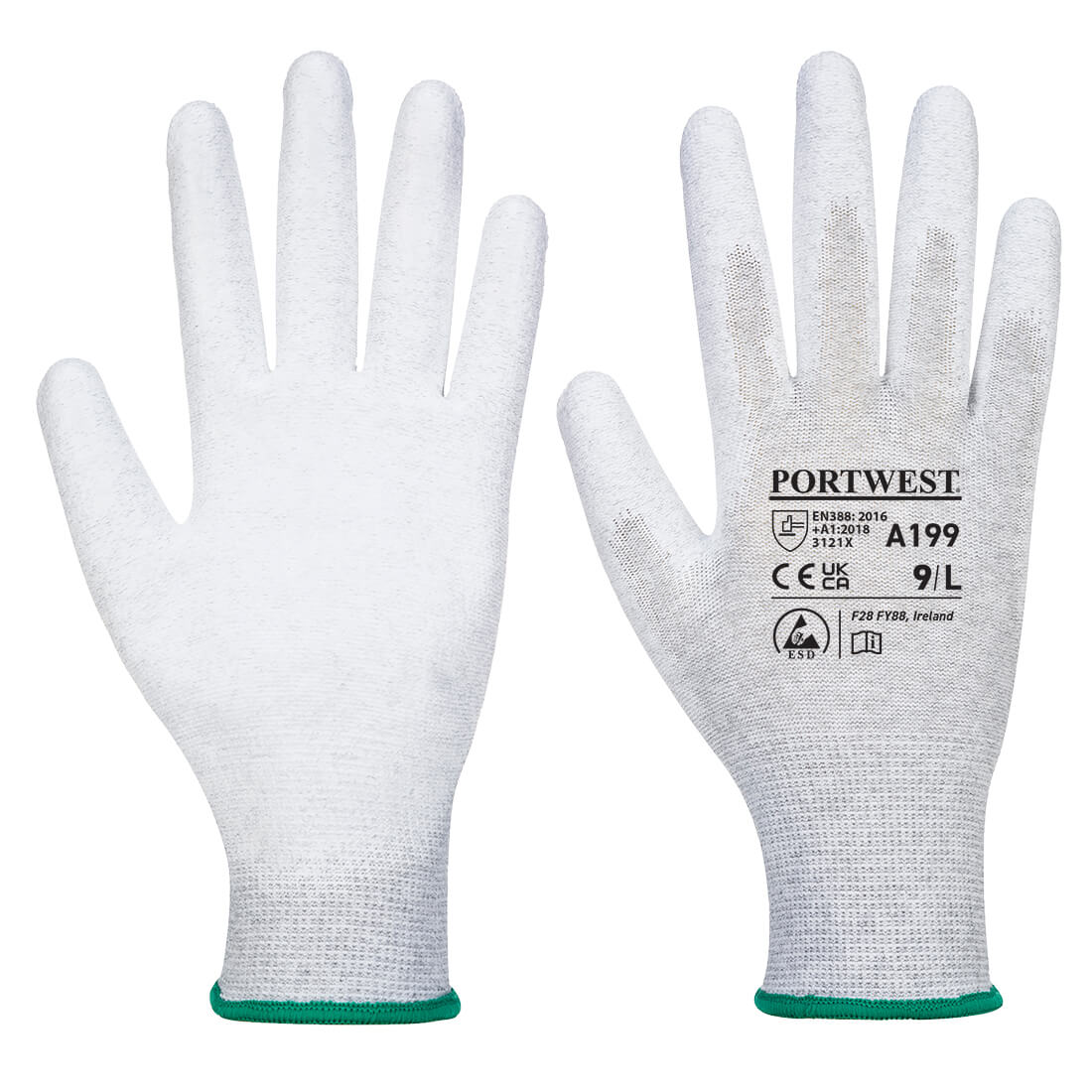 Guante antiestático con palma de PU - Protección y precisión Vetonek