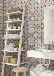Ambiente con baldosa rústica decorada Piacenza Fiorenzuola - Vetonek