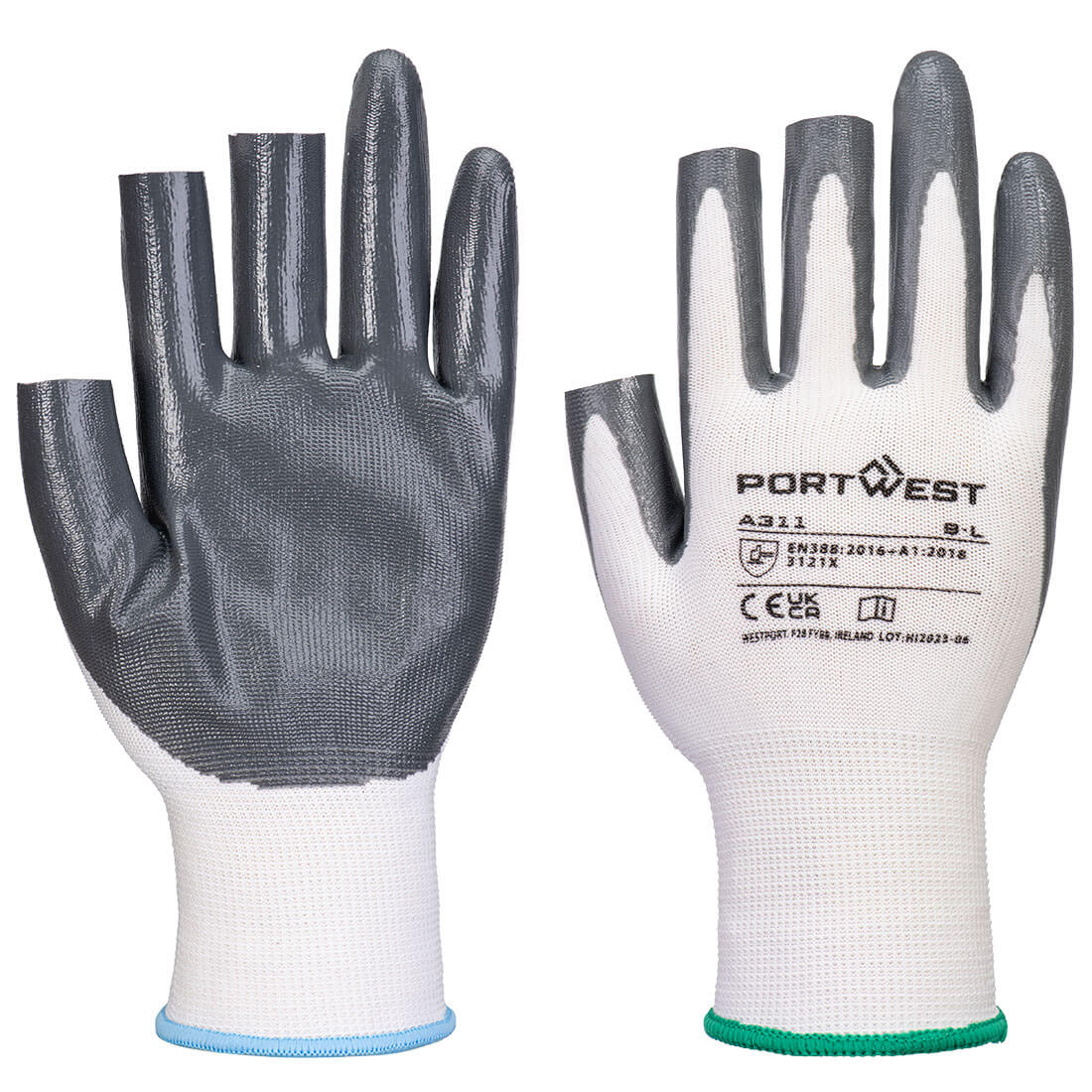 Guante Grip 13 Nitrile 3 Fingerless (Pk12) - Destreza y Protección Vetonek