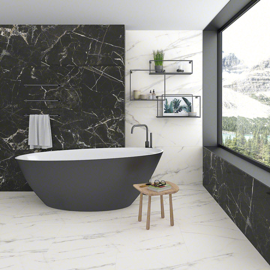 Ambiente baño con listón mármol Verbania - Vetonek