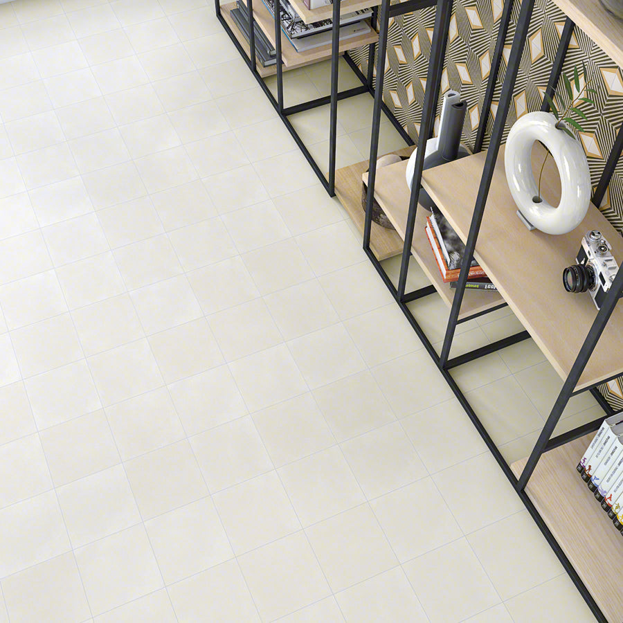 Ambiente cocina con suelo porcelánico vintage Brescia Nácar y Lonato - Vetonek