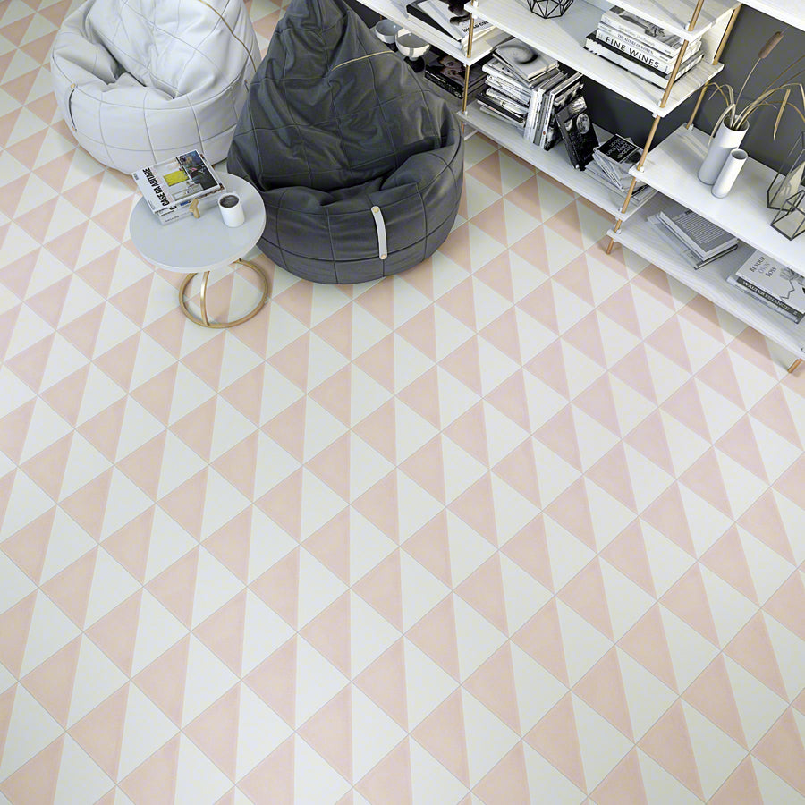 Ambiente con suelo hidráulico Bolzano Renon Rosa - Vetonek