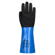 Chem Cut D 350 manguito de nitrilo arenoso Azul/Negro - Portwest A850