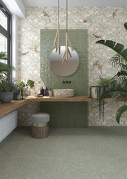 Ambiente baño con azulejo brillo Camogli Esmeralda - Vetonek