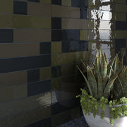Ambiente con azulejo Camogli Recco Negro - Vetonek