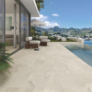 Ambiente con suelo hidráulico Bellagio beige - Vetonek