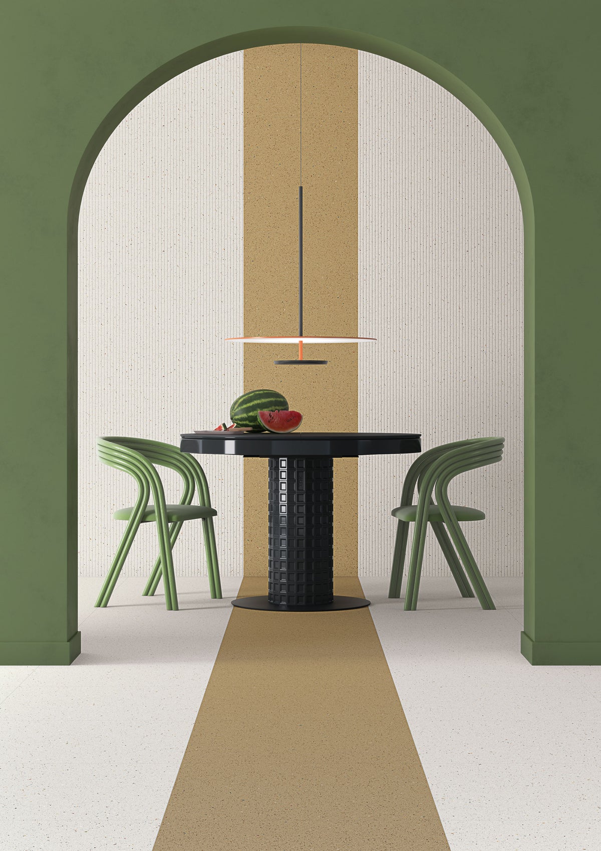 Ambiente con revestimiento terrazo Savona Albissola Blanco - Vetonek