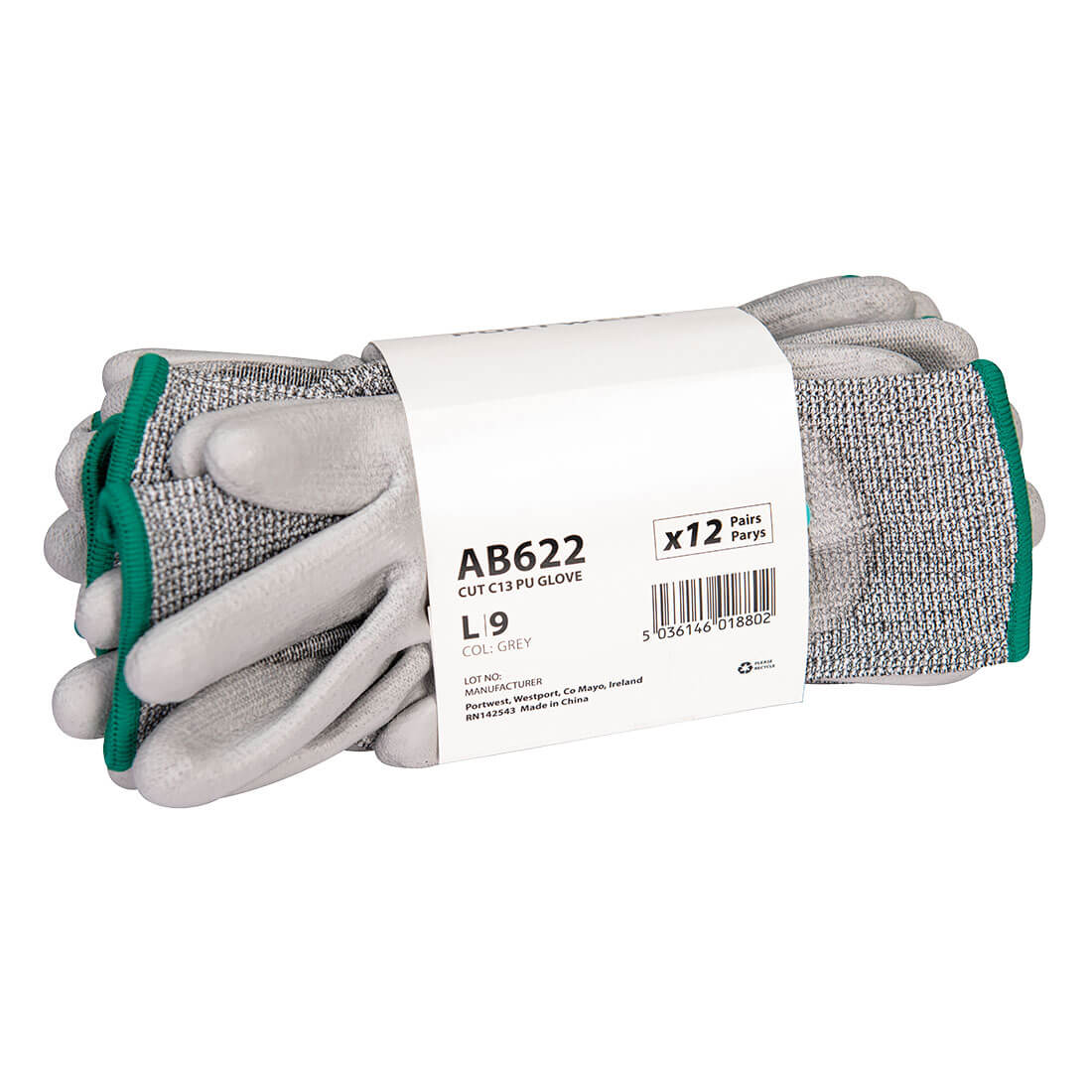 Pack de Guantes Anticorte Cut C13 PU - 12 Unidades Vetonek