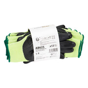 Multipack guantes Cut D13 PU Essential (Pack 12) Amarillo/Negro - Portwest AB625