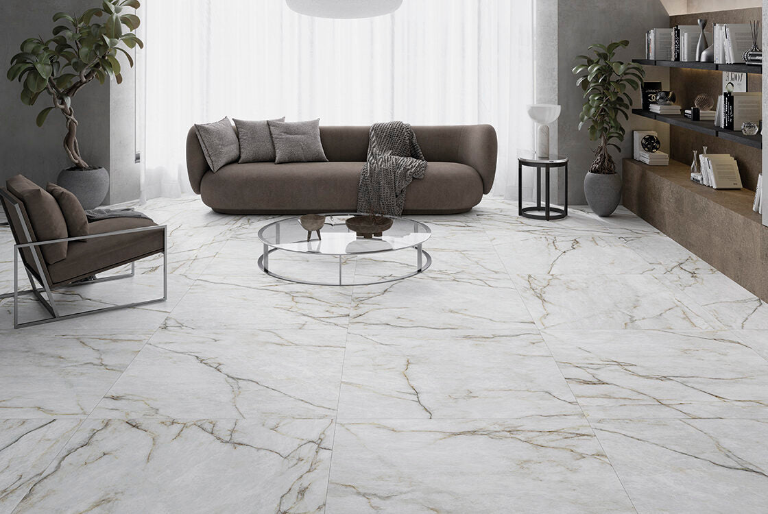Brive Blanco 100x100 ambiente de salón