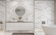 Carrara 33x100 con Relieve Breeze en baño