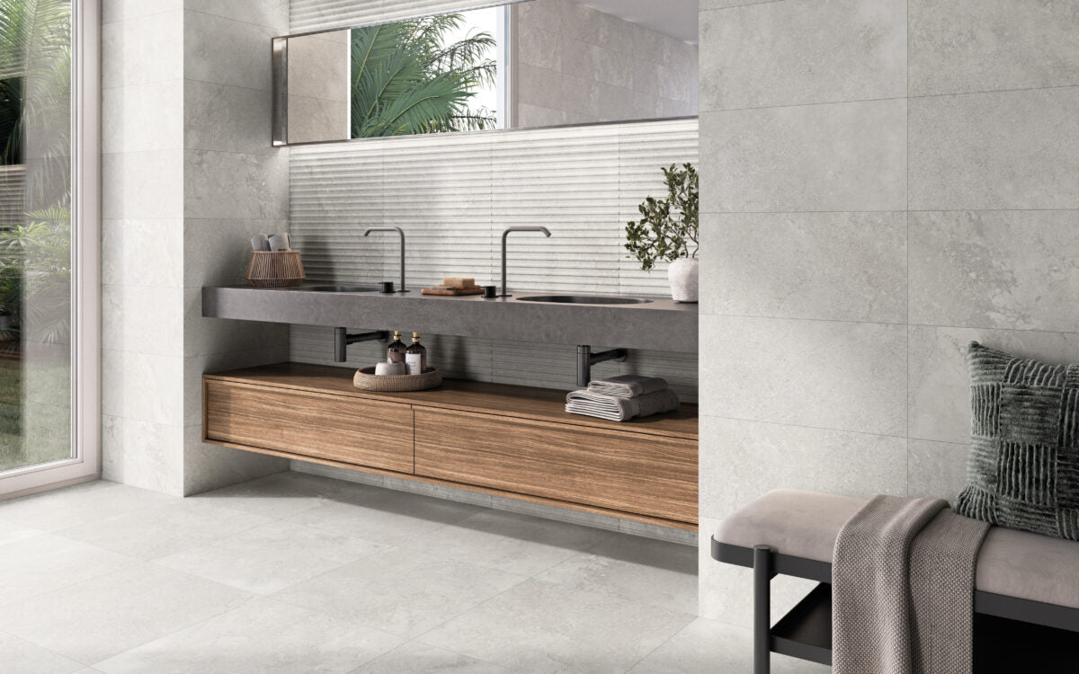Lyon blanco en baño