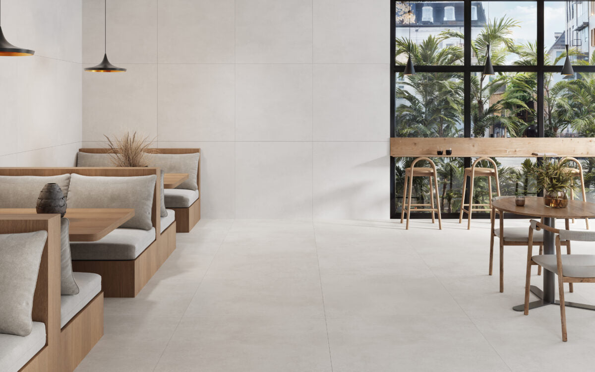 Noyon Blanco 100x100 en restaurante