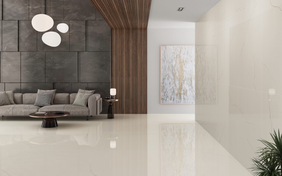 Provins Oro 120x120 pulido en salón