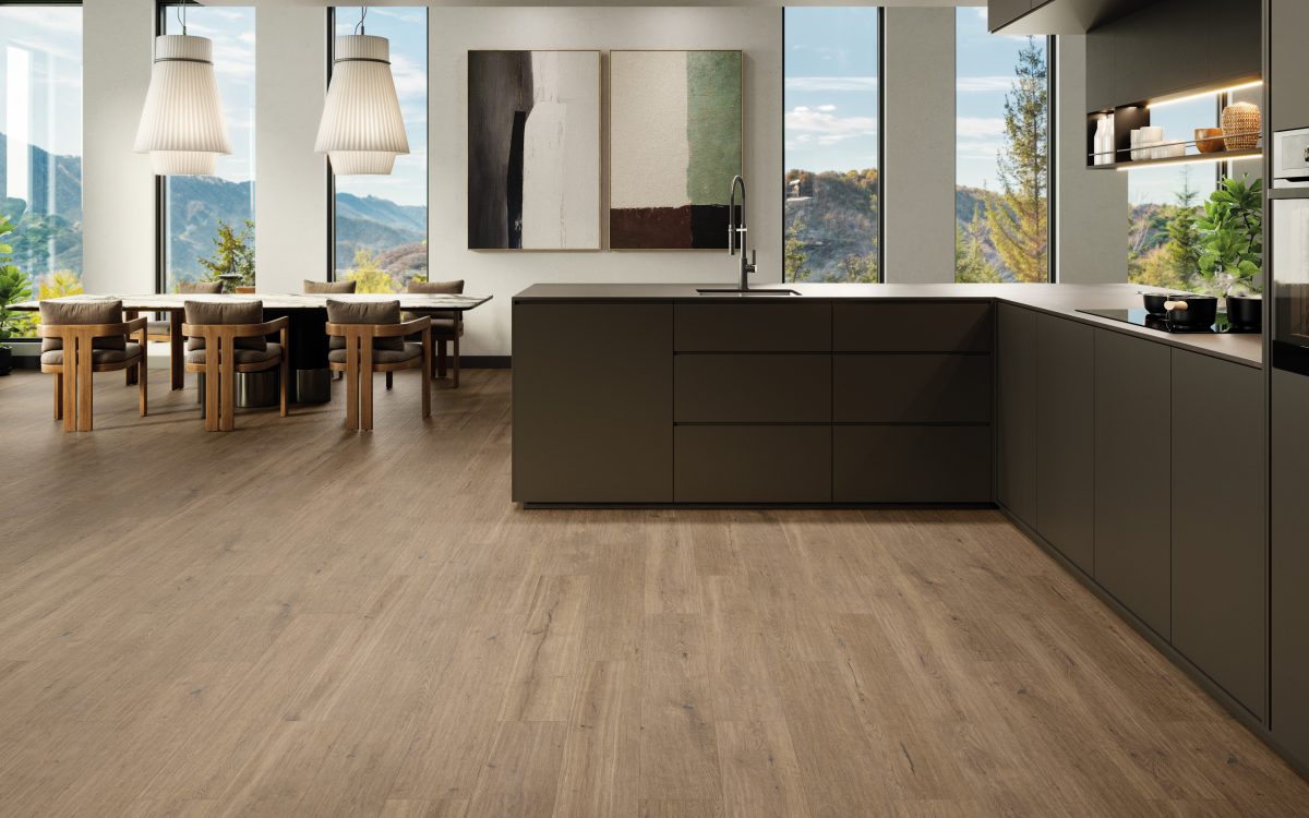 Chartres nature 20x120 en cocina