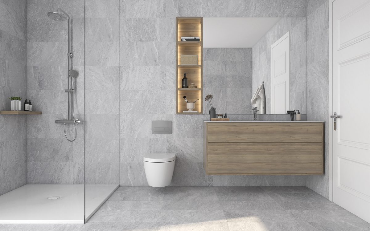 Bayonne gris 31,6x60,8 en baño