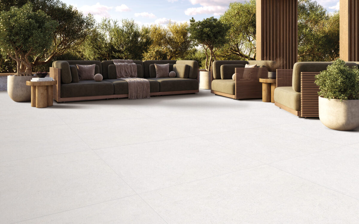 Tours beige 20 mm en terraza