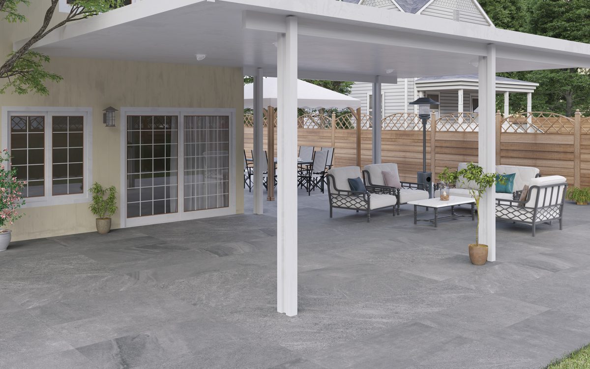 Valence gris 20 mm en exterior