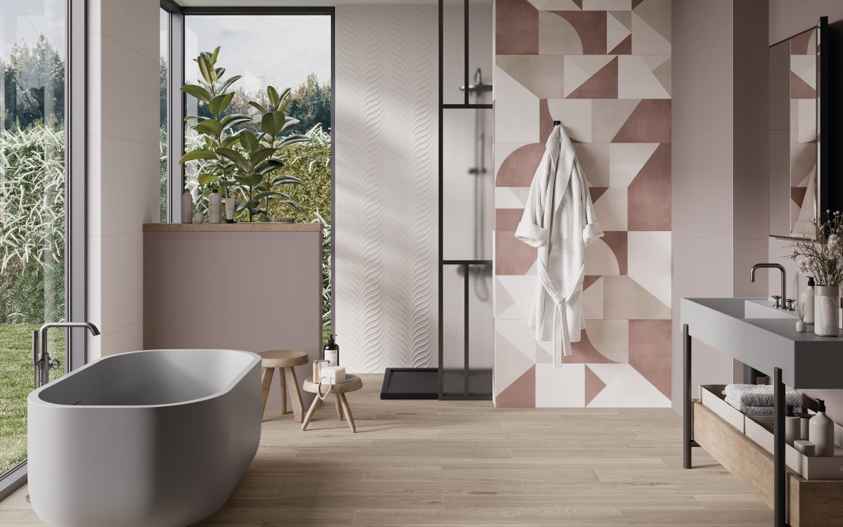 Yvetot Cipria con Decorado Keops Warm