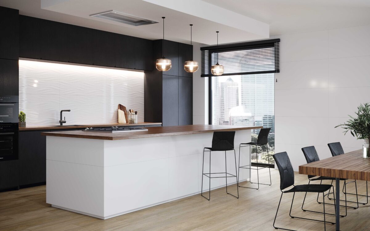 Limoux Relieve Waves Brillo en cocina