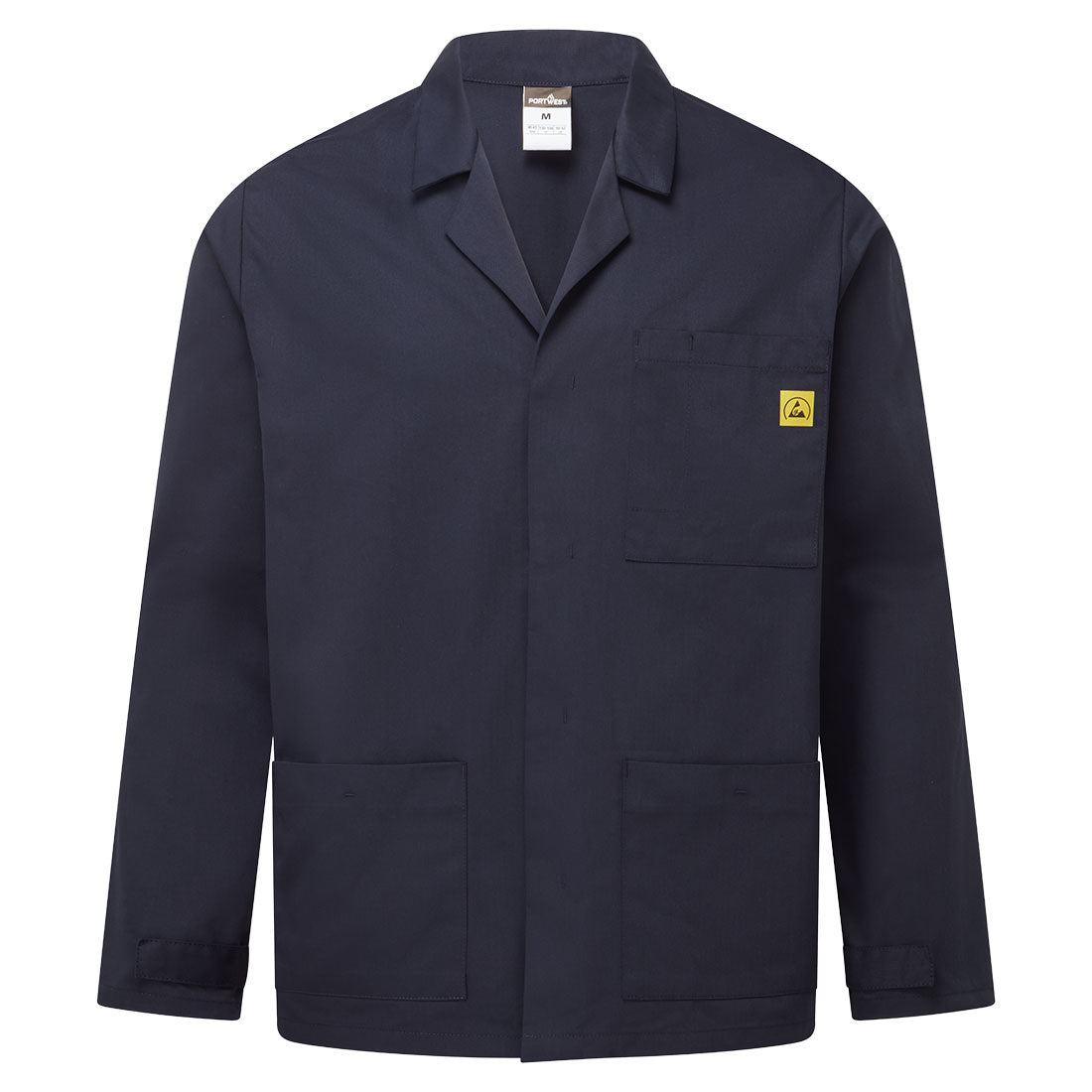 Chaqueta antiestática ESD para laboratorio Azul marino - Portwest AS18
