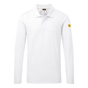Polo antiestático ESD de manga larga Blanco - Portwest AS23