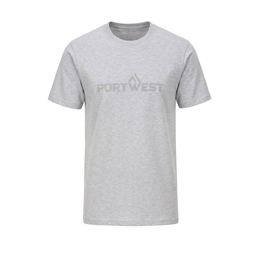 Camiseta de manga corta Portwest Cotton Gris jaspeado - Portwest B198