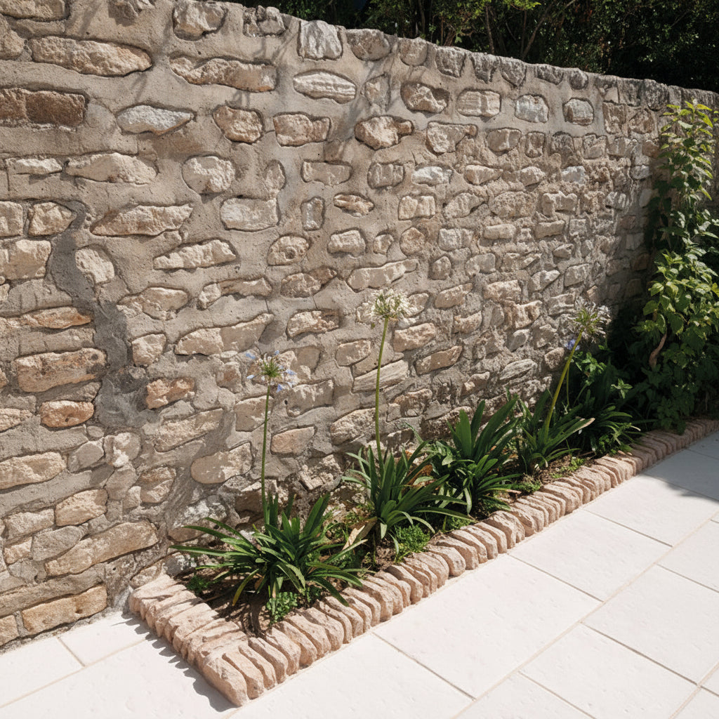 Bordure béton imitation pierre de jardin