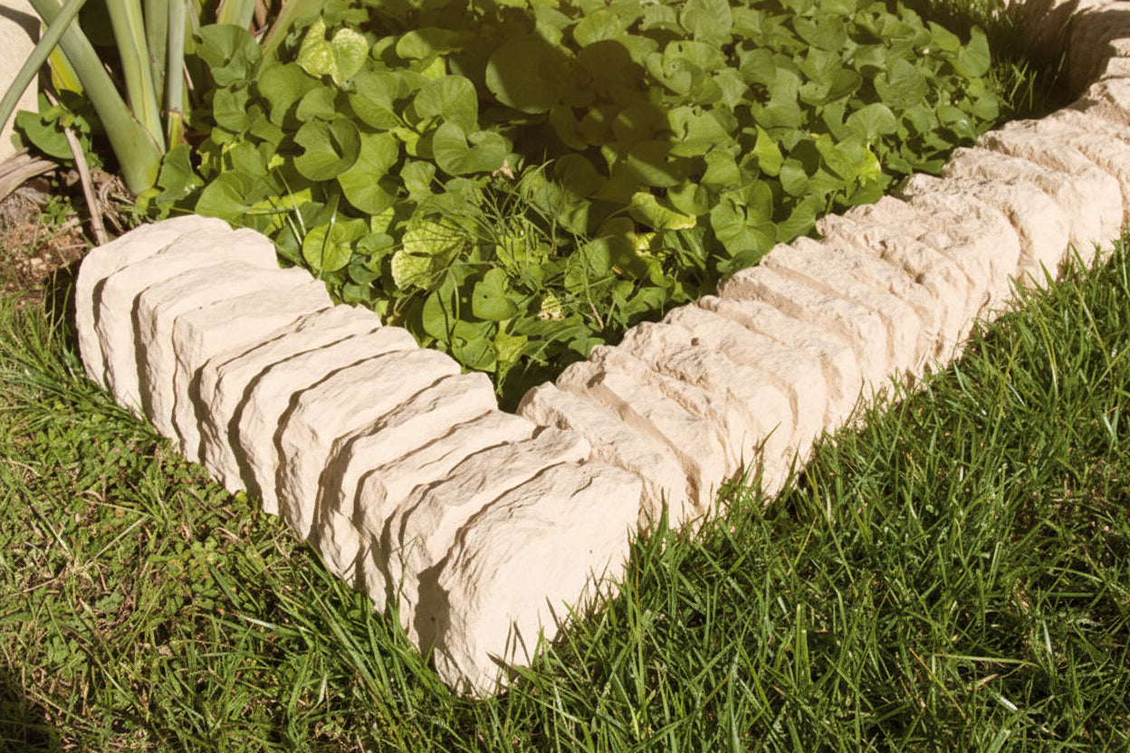 Bordillos de hormigon para jardin imitacion Piedra - Vetonek