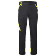 Pantalones de trabajo ligeros de algodón WX1 Negro/Amarillo - Portwest CD131