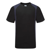 WX2 camiseta ligera de algodón M/C Negro/Azul marino - Portwest CD811
