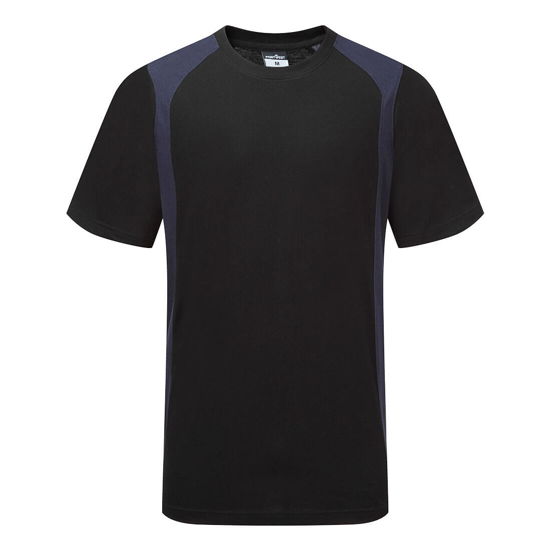 WX2 camiseta ligera de algodón M/C Negro/Azul marino - Portwest CD811