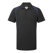 Polo PW2 de manga corta Negro/Azul marino - Portwest CD812