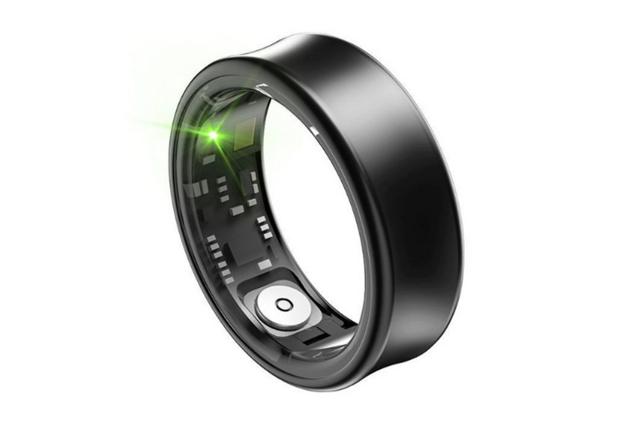 Anillo Inteligente Smart Ring – Monitoreo de Sueño, Oxígeno y Ritmo Cardíaco (Color Negro Metálico) - Vetonek