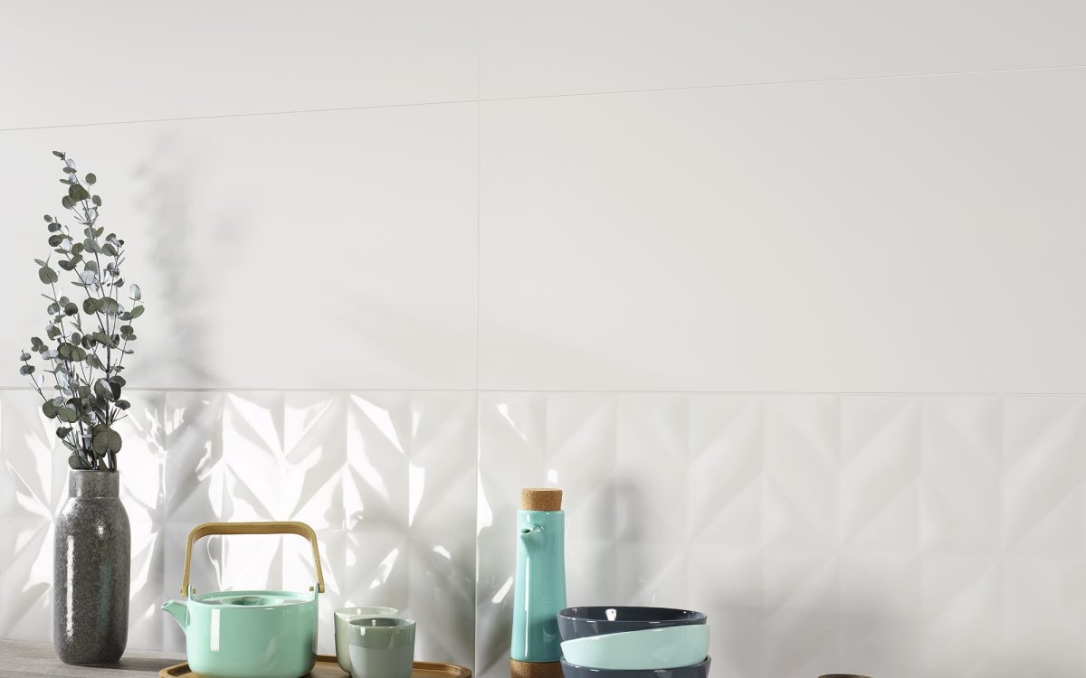 Limoux Blanco brillo 33x100 detalle