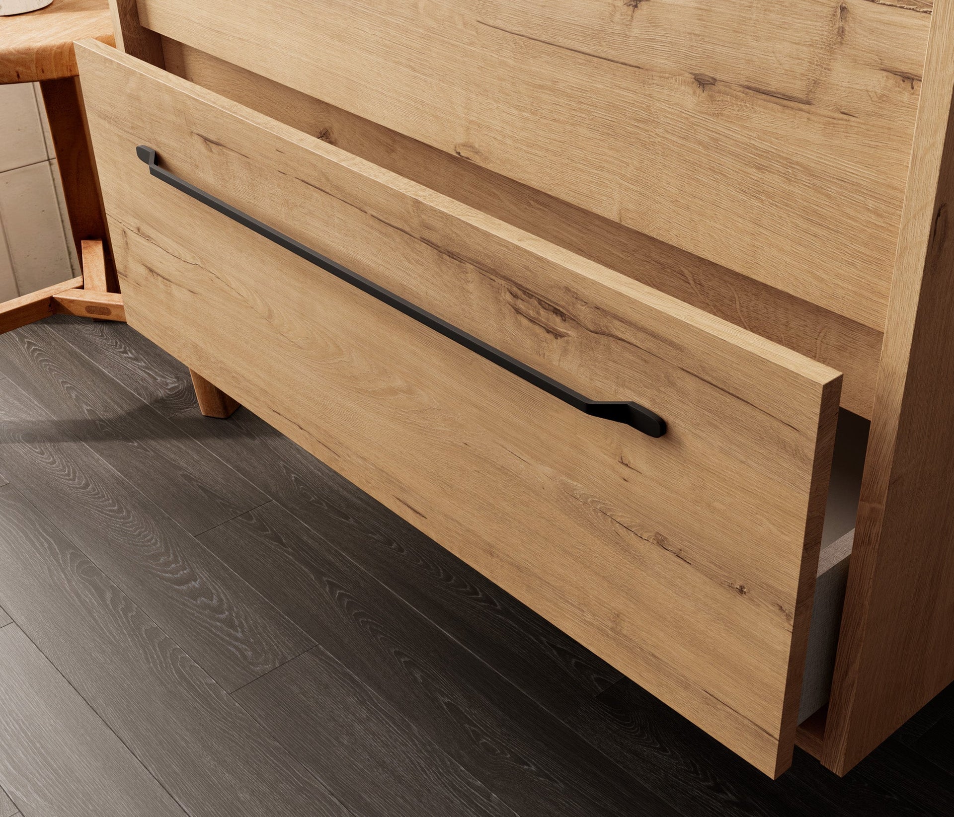 BATHME LENNOX Mueble de Baño con Lavabo de Encimera Roble Ostippo - Vetonek