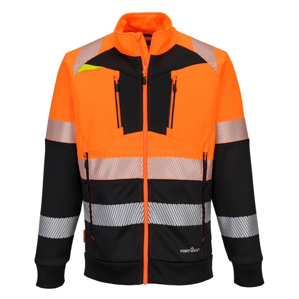 Sudadera Hi-Vis Clase 1 con cuello embudo y cremallera - Vetonek