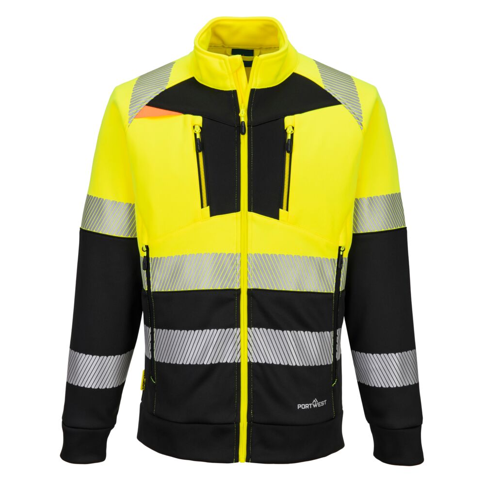 Sudadera Hi-Vis Clase 1 con cuello embudo y cremallera - Vetonek